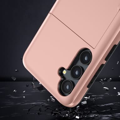 SKALO Samsung A55 5G Armor Skal Korthållare - Svart