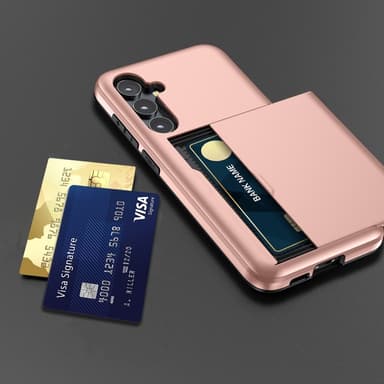 SKALO Samsung A55 5G Armor Skal Korthållare - Svart