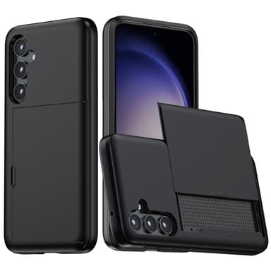 SKALO Samsung A55 5G Armor Skal Korthållare - Svart