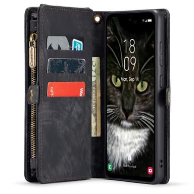 CaseMe Samsung A35 5G CaseMe Big Wallet 2in1 Magnet Plånbok - Svart