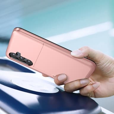 SKALO Samsung A55 5G Armor Skal Korthållare - Svart