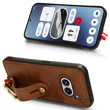 SKALO Nothing Phone (2a) PU-Läder Skal med Handrem - Brun
