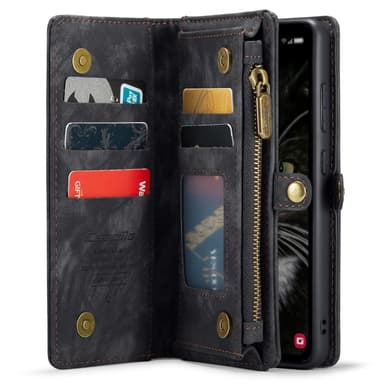 CaseMe Samsung A35 5G CaseMe Big Wallet 2in1 Magnet Plånbok - Svart