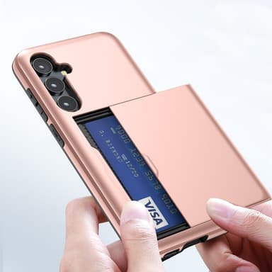 SKALO Samsung A55 5G Armor Skal Korthållare - Svart