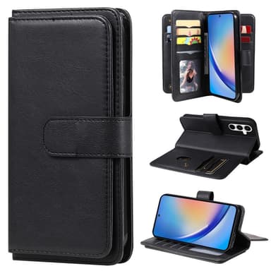 SKALO Samsung A35 5G 10-FACK Plånboksfodral - Svart