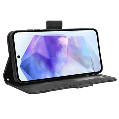 SKALO Samsung A55 5G 6-FACK Plånboksfodral - Svart