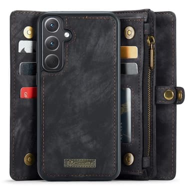 CaseMe Samsung A35 5G CaseMe Big Wallet 2in1 Magnet Plånbok - Svart