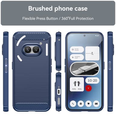 SKALO Nothing Phone (2a) Armor Carbon Stöttåligt TPU-skal - Blå