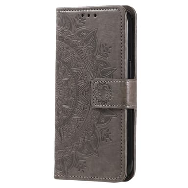 SKALO Samsung A35 5G Mandala Plånboksfodral - Grå