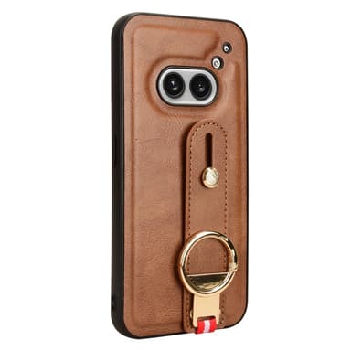 SKALO Nothing Phone (2a) PU-Läder Skal med Handrem - Brun