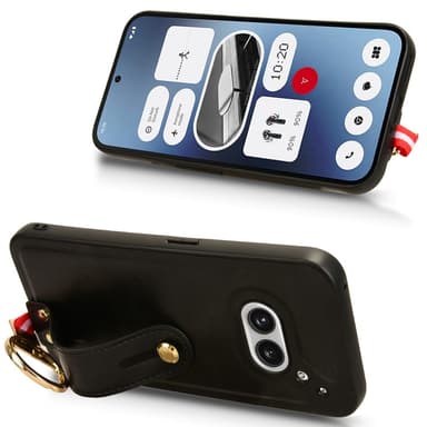 SKALO Nothing Phone (2a) PU-Läder Skal med Handrem - Svart