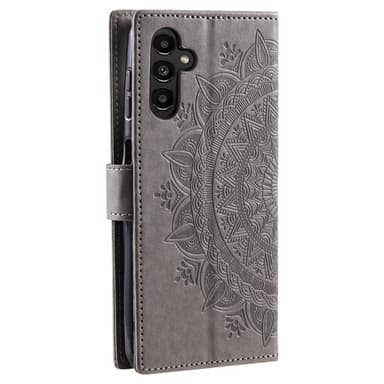 SKALO Samsung A35 5G Mandala Plånboksfodral - Grå