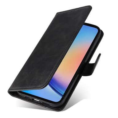 SKALO Samsung A35 5G PU-Läder Plånboksfodral - Svart