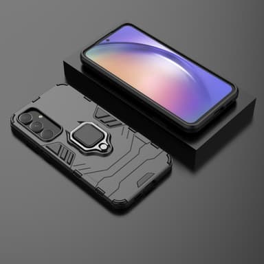 SKALO Samsung A55 5G Armor Hybrid Metallring skal - Svart