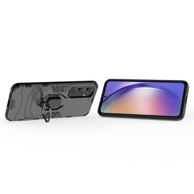 SKALO Samsung A55 5G Armor Hybrid Metallring skal - Svart