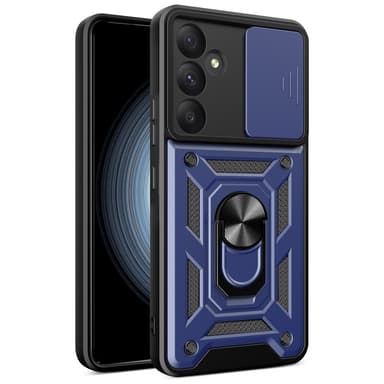 SKALO Samsung A55 5G Armor Hybrid Metallring Kameraslider - Blå
