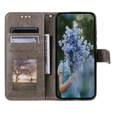 SKALO Samsung A55 5G Mandala Plånboksfodral - Grå