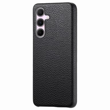 SKALO Samsung A55 5G PU-Läder Litchi Skal - Svart