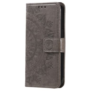 SKALO Samsung A55 5G Mandala Plånboksfodral - Grå