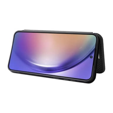 SKALO Samsung A55 5G Carbon Fiber Plånboksfodral - Svart