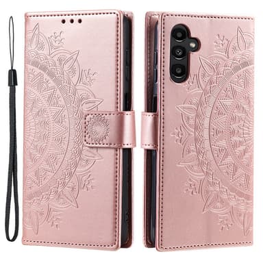 SKALO Samsung A35 5G Mandala Plånboksfodral - Roséguld