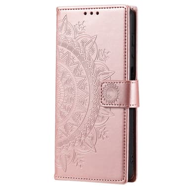 SKALO Samsung A35 5G Mandala Plånboksfodral - Roséguld