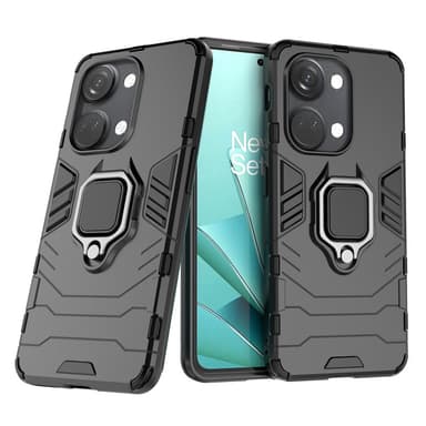 SKALO OnePlus Nord 3 5G / Ace 2V Armor Hybrid Metallring skal - Svart
