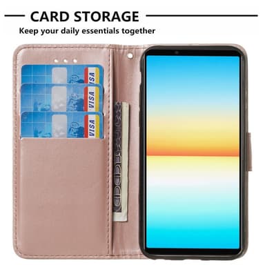 SKALO Sony Xperia 10 V Plånboksfodral i PU-Läder - Roséguld