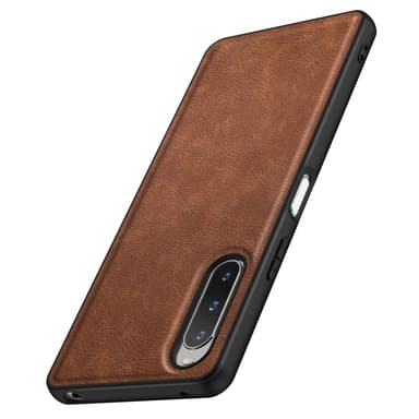 SKALO Sony Xperia 10 V PU-Läder Hybrid Skal - Brun