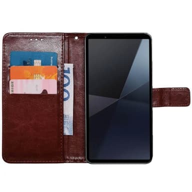 Plånboksfodral 3-kort Sony Xperia 10 VI - Brun
