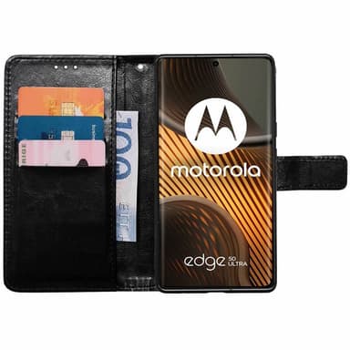 Plånboksfodral 3-kort Motorola Edge 50 Ultra - Svart