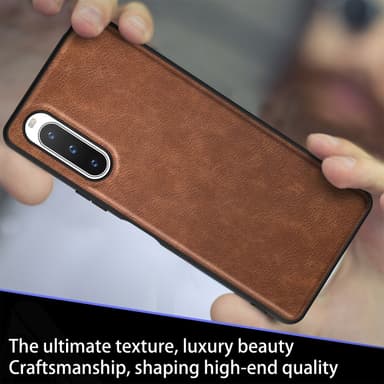 SKALO Sony Xperia 10 V PU-Läder Hybrid Skal - Brun