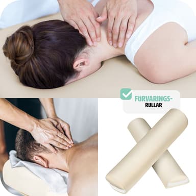 tectake Massagebänk med 2 zoner - Inkluderar Bolster, bärväska och avtagbara huvud- och armkuddar - beige