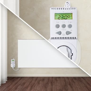 tectake Termostat för stickkontakt TS10 - vit