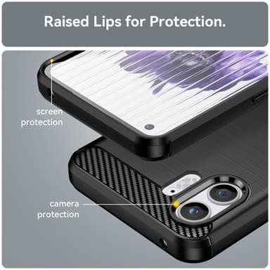 SKALO Nothing Phone (2) Armor Carbon Stöttåligt TPU-skal - Svart