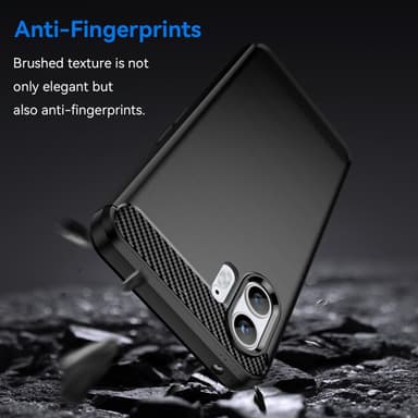 SKALO Nothing Phone (2) Armor Carbon Stöttåligt TPU-skal - Svart