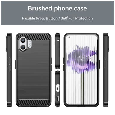 SKALO Nothing Phone (2) Armor Carbon Stöttåligt TPU-skal - Svart