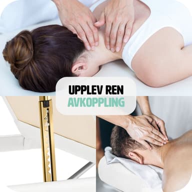 tectake 3-zons massagebänk i aluminium 5 cm stoppning + väska - vit