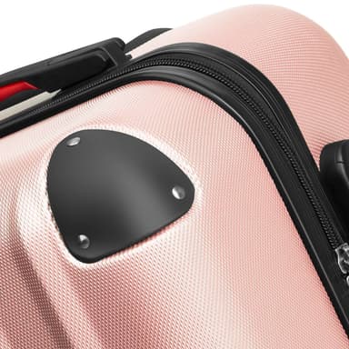 tectake Resväskeset Cleo, 4 resväskor med bagagevåg och taggar - roséguld