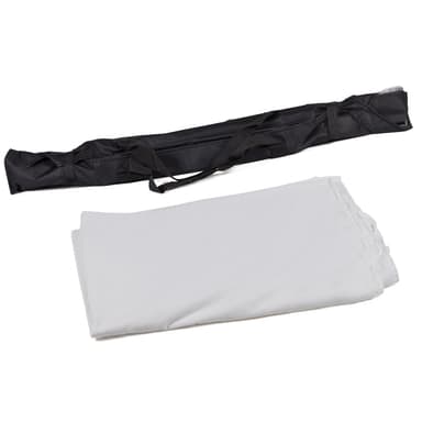 tectake Fotobakgrund / Backdrop set 3x6m med väska - vit