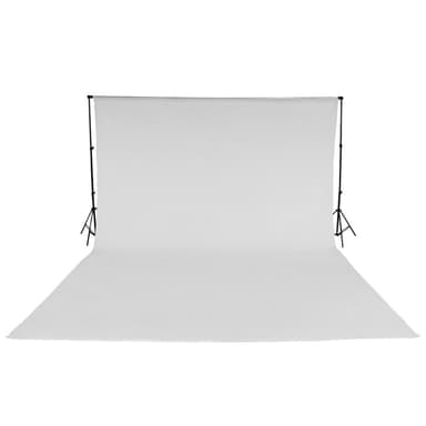 tectake Fotobakgrund / Backdrop set 3x6m med väska - vit