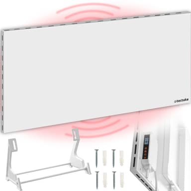 tectake Hybrid-infravärmare med termostat och tippskydd - 1100 W