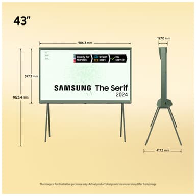 Samsung 43" LS01D The Serif 4K QLED Smart TV (2024, murgröna)