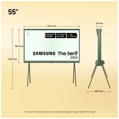 Samsung 55" LS01D The Serif 4K QLED Smart TV (2024, murgröna)