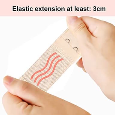 Bekväm Elastisk BH-Förlängare - 3 Rader 2 Krokar 6-pack