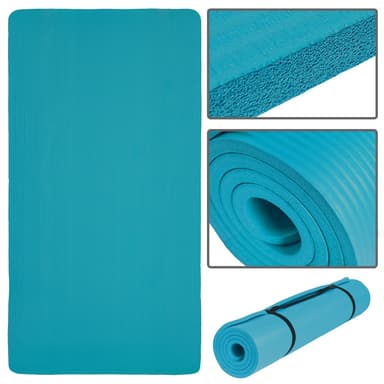 tectake Yogamatta - 190 x 100 x 1,5 cm, blå