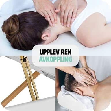 tectake 3-zons massagebänk Sawsan oval med 5 cm stoppning och träram - vit