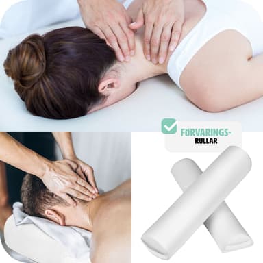tectake Massagebänk med 2 zoner - Inkluderar Bolster, bärväska och avtagbara huvud- och armkuddar - vit