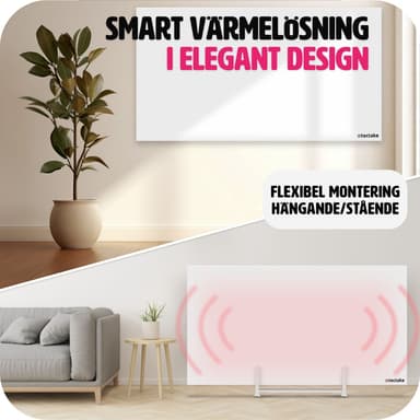tectake Infravärmare med termostat och tippskydd - 1100 W