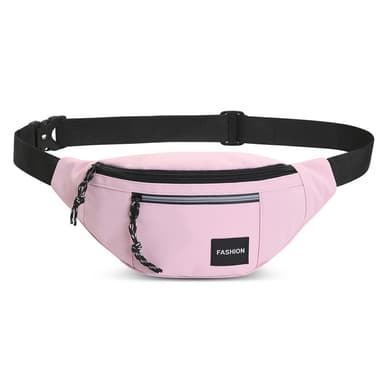 Stänksäker midjeväska crossbody väska Rosa